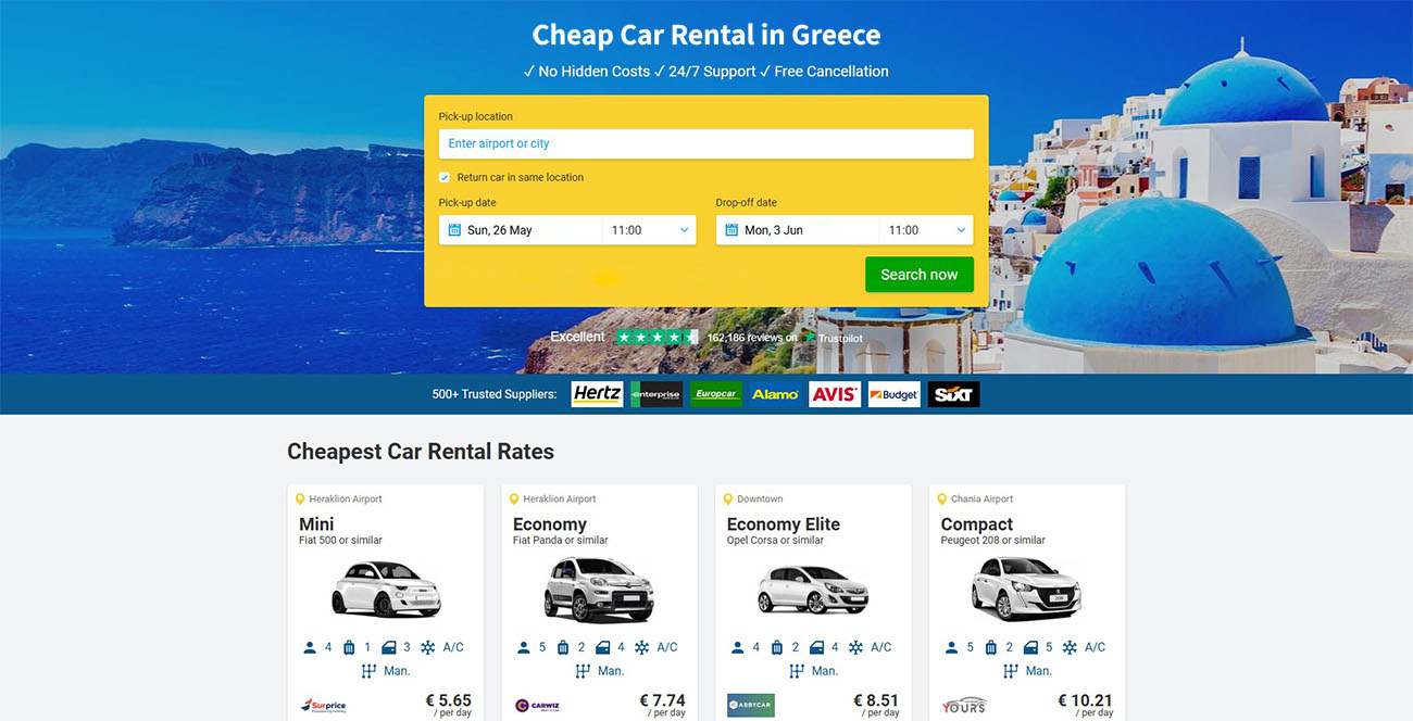 Car Rental Price Comparison